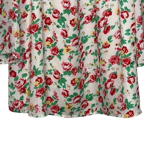 Altard State Cold Shoulder Floral Boho Mesh Lace Flowy Tunic Top Small Women - Picture 4 of 8